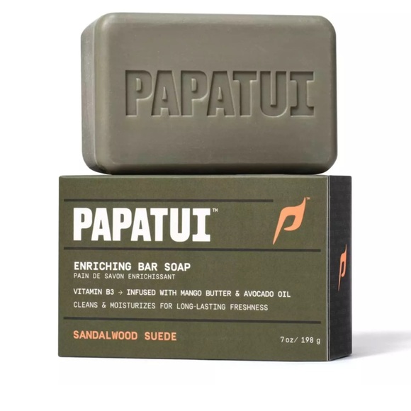 Men's PAPATUI Enriching Bar Soap SANDALWOOD SUEDE 7 oz Dwayne "The Rock" Johnson - Picture 1 of 1